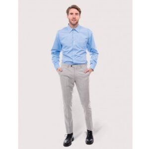 Men's Tailored Fit Long Sleeve Poplin Shirt